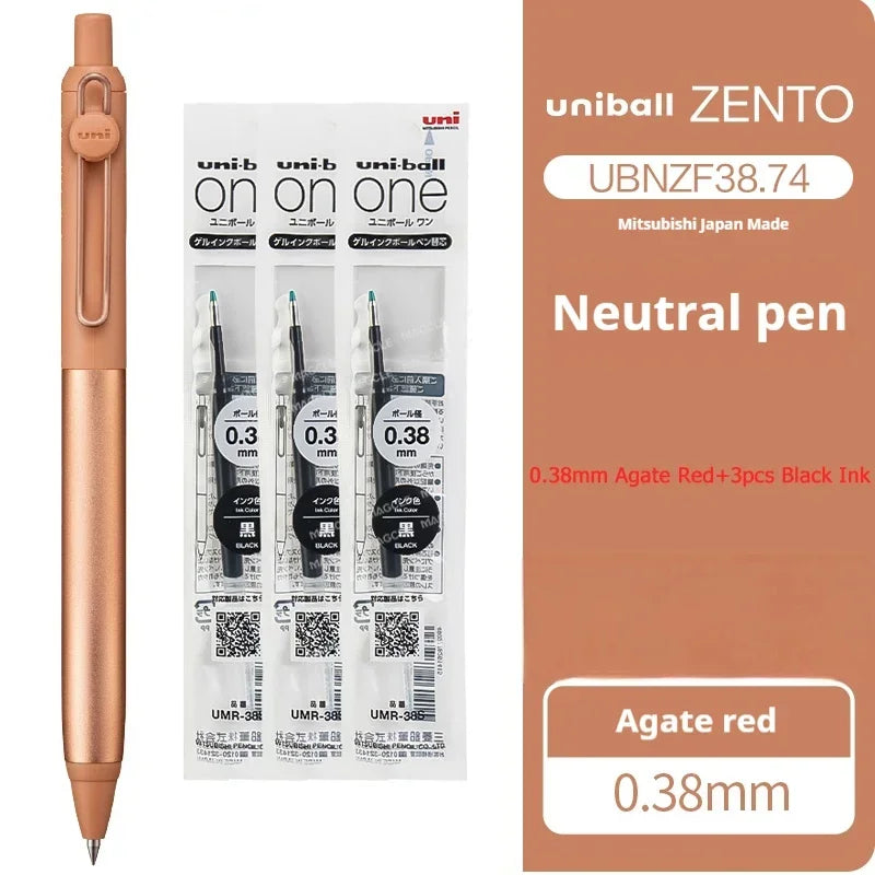 Mitsubishi Uni Ultimate Signature Pen,ZENTO Retractable Metal Gel Pen with Ultra-Smooth Ink Luxurious Feel Useful Writing Tools