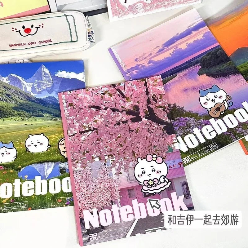 Anime ハチワレ Chiikawa B5 Notebook Notepad Travel Universal for Student Portable Lightweight Cute Kawaii Gift 2026 New lovely