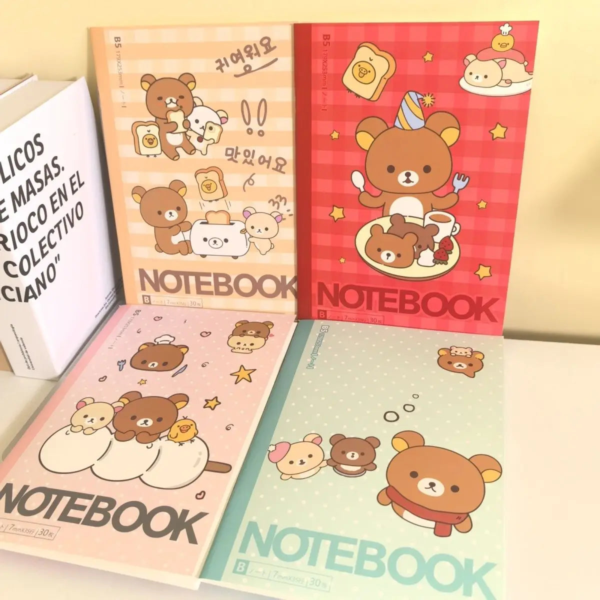 Rilakkuma B5 Notebook Thickened Cute Cartoon Notepad for Student Kawaii Anime Lined Journal School Class Note Taking Stationery