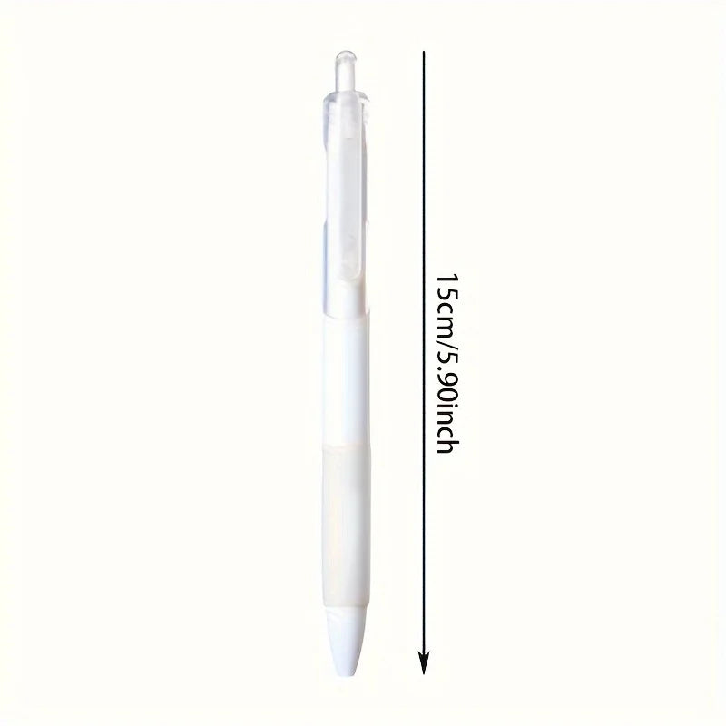 5pcs Retractable Gel Black Ink Rollerball Pens Office White Pen, Back To School, School Supplies, Kawaii Stationery,Writing Pens