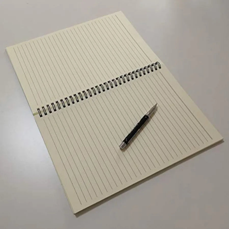 Spiral Notebook/Spiral Journal Lined B5 Hard Kraft Cover Wire Bound Notebook Ruled 70 Sheets 140 Pages 10.5" x 7.3" Brown