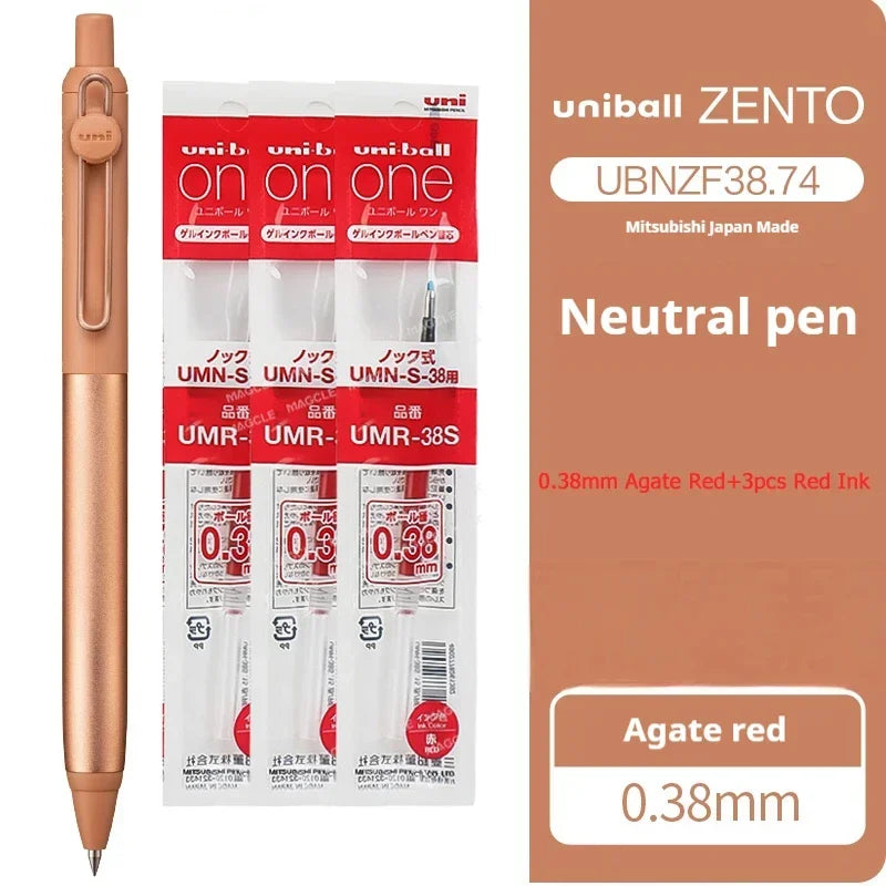 Mitsubishi Uni Ultimate Signature Pen,ZENTO Retractable Metal Gel Pen with Ultra-Smooth Ink Luxurious Feel Useful Writing Tools