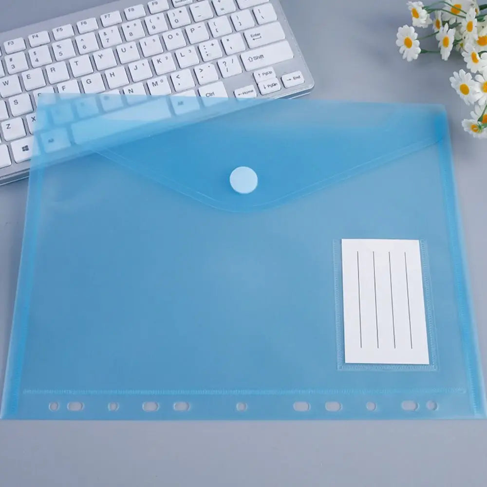 A4 Colorful Transparent File Folders Wallets Document Files With Holes For Ring Binder Folder Envelope Bags For School Office