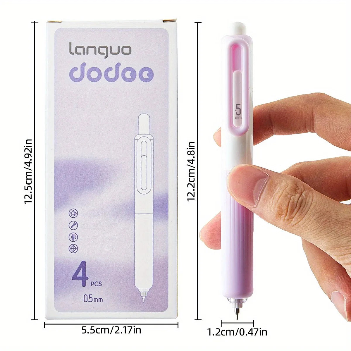 4pcs neutral pen, high aesthetics pocket pen, black pen, red pen, press pen, quick drying pen, short pocket pen