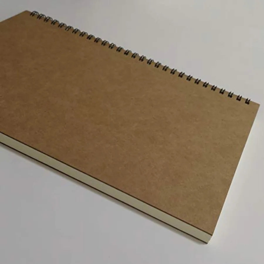 Spiral Notebook/Spiral Journal Lined B5 Hard Kraft Cover Wire Bound Notebook Ruled 70 Sheets 140 Pages 10.5" x 7.3" Brown