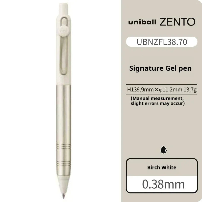 Mitsubishi Uni Ultimate Signature Pen,ZENTO Retractable Metal Gel Pen with Ultra-Smooth Ink Luxurious Feel Useful Writing Tools
