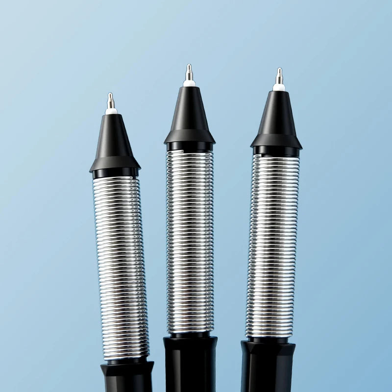 3pcs Low Center of Gravity Click Gel Pen - Black Warrior Pro Writing Tool, Smooth Durable Exam Stationery, Office Study Set