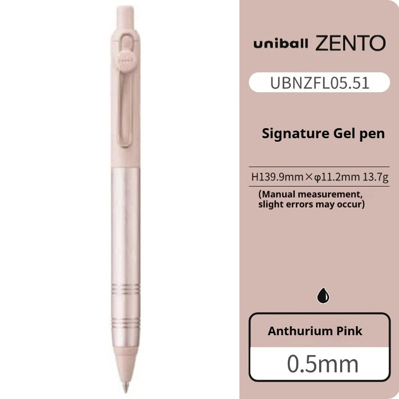 Mitsubishi Uni Ultimate Signature Pen,ZENTO Retractable Metal Gel Pen with Ultra-Smooth Ink Luxurious Feel Useful Writing Tools