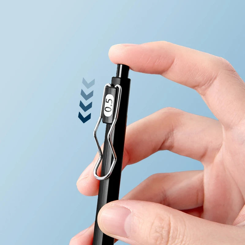 3pcs Low Center of Gravity Click Gel Pen - Black Warrior Pro Writing Tool, Smooth Durable Exam Stationery, Office Study Set